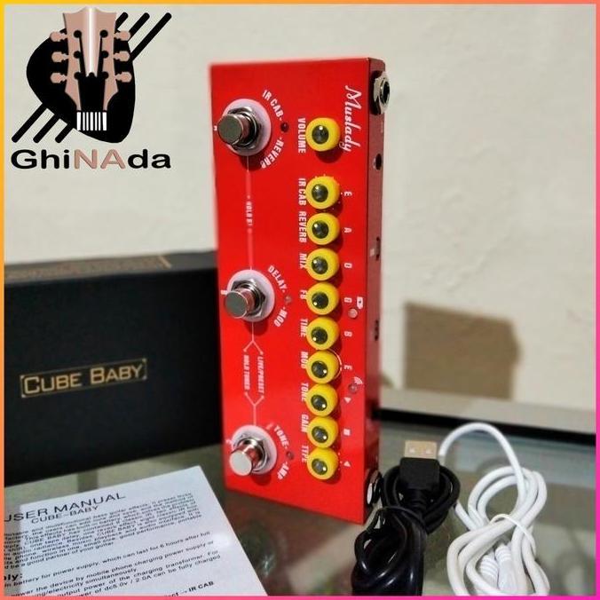 MUSLADY CUBE BABY MULTI-FUNGSIONAL AUDIO INTERFACE EFEK GITAR PEDAL ORIGINAL DAN TERPERCAYA