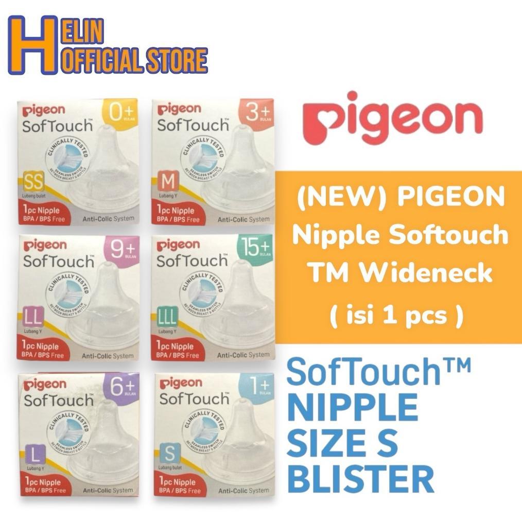 (NEW) Nipple PIGEON Wideneck SofTouch TM Nipple size SS S M L LL LLL 1pcs Ori Pigeon