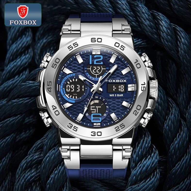 New Deals Foxbox Jam Tangan Untuk Pria Led Tahan Air Olahraga Elektronik Jam Tangan Silikon Jam Tang