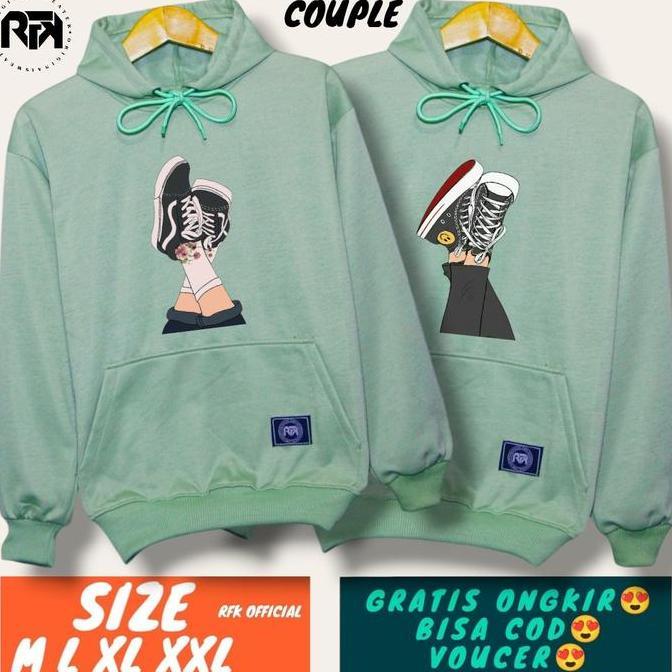 ( isi 2 pcs ) Hoodie couple pasangan / jaket couple SANTUY TERBARU / kaos couple pasangan / baju kap