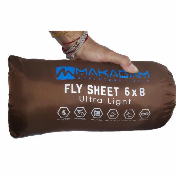 Terjangkau Flysheet Tenda 6X8 Meter Ultralight Waterproof Flysheet Camping