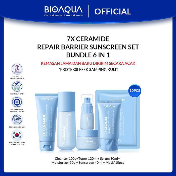 Buy Skincare 6In1 BundleBioaqua 6 In 1 Bundle Paket: Face Wash +Toner+Serum+Moisturizer+Sunscreen+10