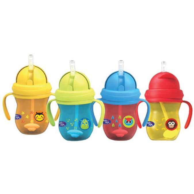 Botol Minum Sedotan Anak Baby Safe / Cup Weighted Straw 270 ml