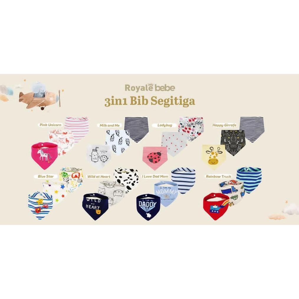 Royale Bebe 3 in 1 Bib segitiga