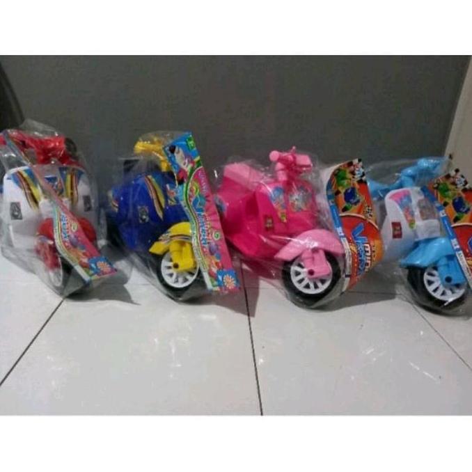 Bouncezz - Vespa Mini Dorong Anak Mainan Motor Plastik Tanpa Helm Pilihan Warna Cowok Cewek