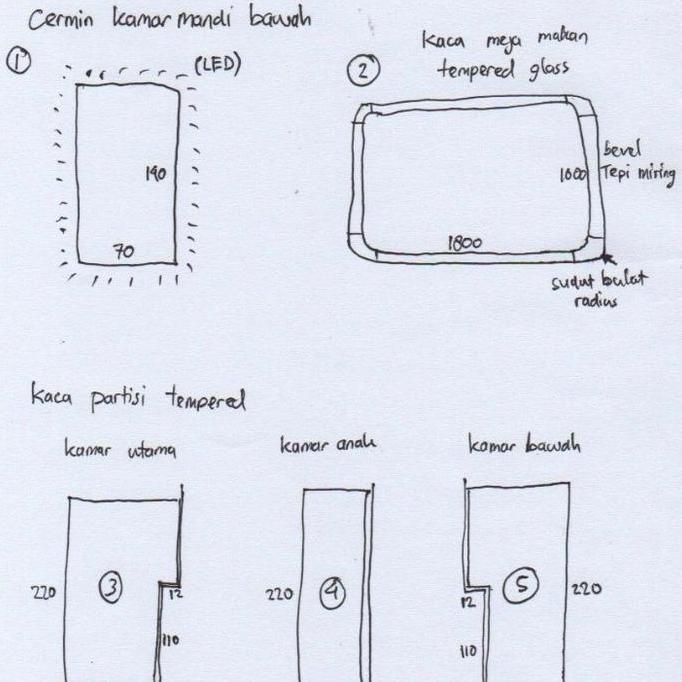 Kaca Tempered Glass Kamar Mandi