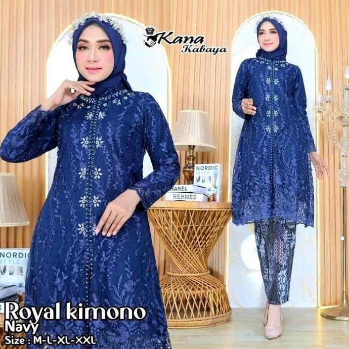Kebaya Tunik Tile Busui Modern Kondangan Pesta - Set Pakaian Wanita Elegan - Baju, Remaja, Cantik, W