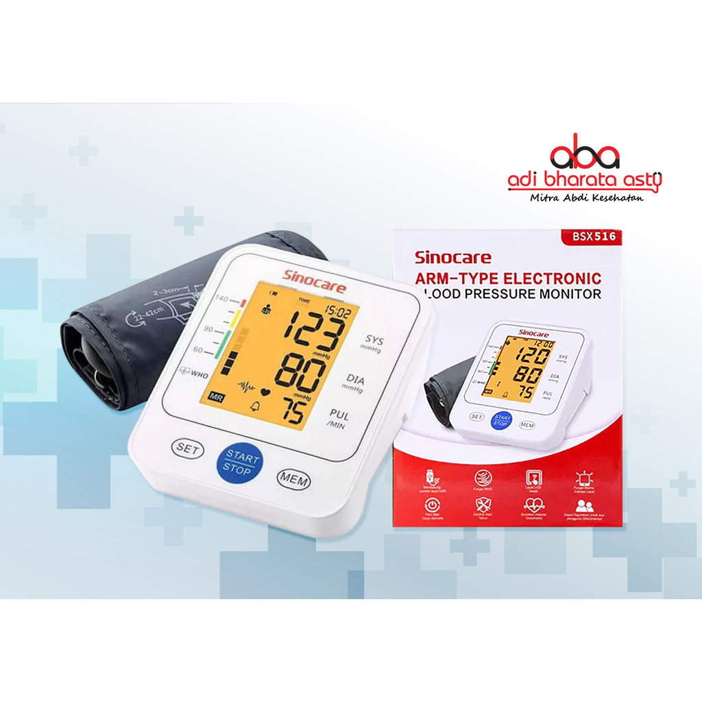 Sinocare Blood Pressure Monitor BSX-516 (Tensimeter Digital Sinocare BSX-516)