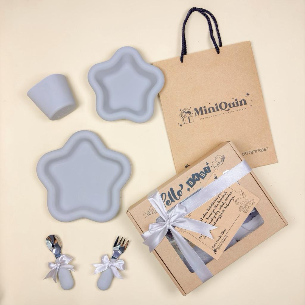 Yummy Set Peralatan Makan Anak Bayi /Hampers Anak Mpasi /  Free Box Paper Bag Kartu Ucapan