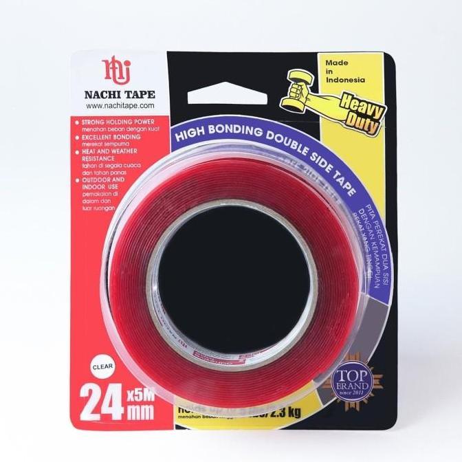 Promo Double Side High Bonding Double Side Tape 24 mm x 5 meter Clear Diskon