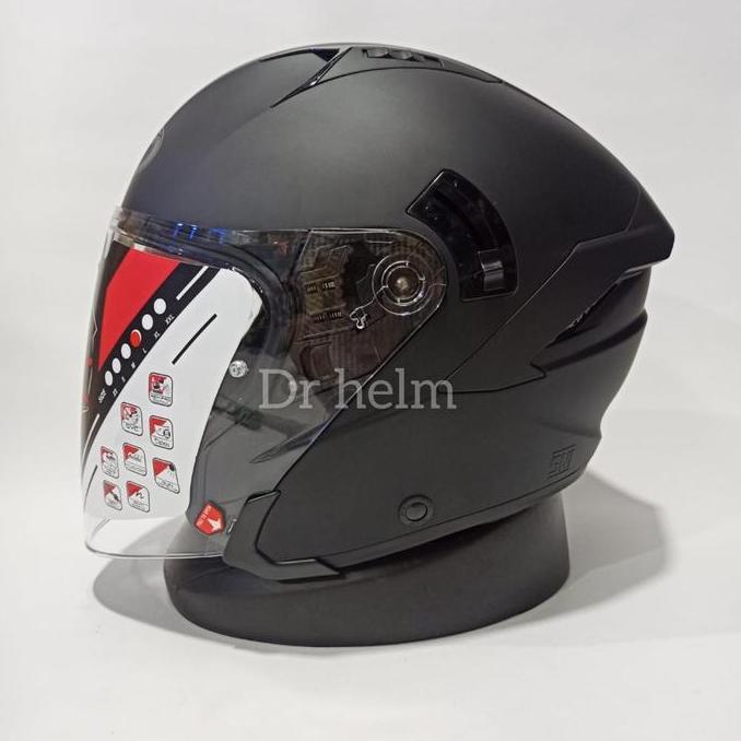 HELM KYT NFJ SOLID BLACK DOFF/HITAM DOFF KODE 140
