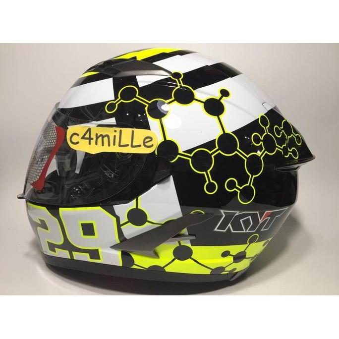HELM KYT VENDETTA 2 IANNONE 29 THE MANIAC JOE WHITE DOUBLE VISOR FULL KODE 213