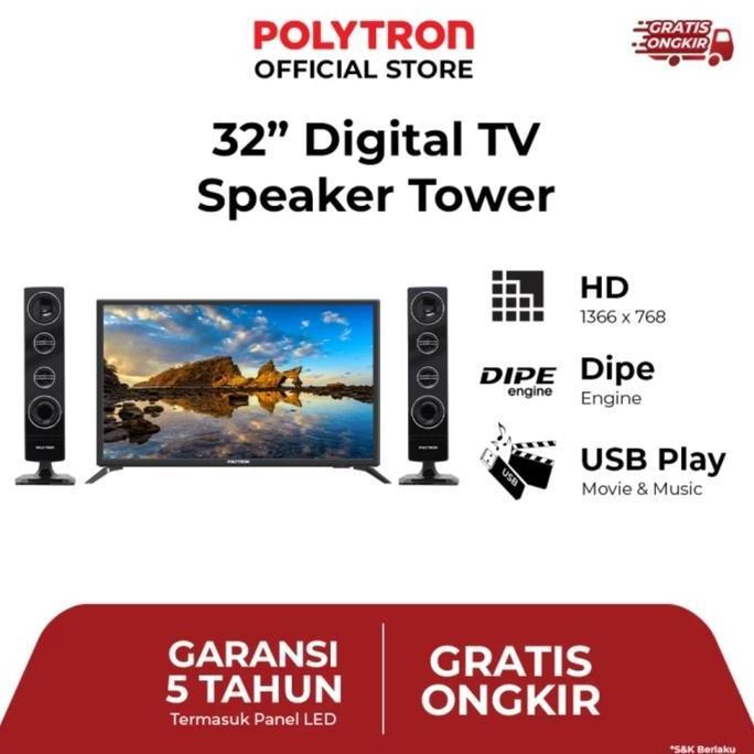 Terlaris Digital Tv 32 Inch Polytron Cinemax/Digital Tv Polytron 32 Inch Cinemax