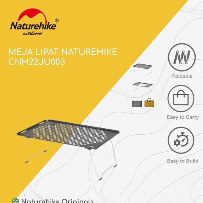Miliki Meja Lipat Stainless Portable Outdoor Camping Naturehike Cnh22Ju003