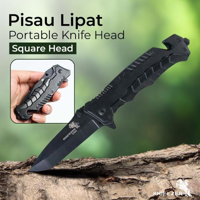 Diskon Pisau Folding Knife Boker Square Head Knifezer Portable Survival