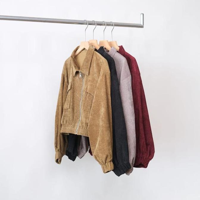 JAKET CROP ALLSIZE CORDUROY
