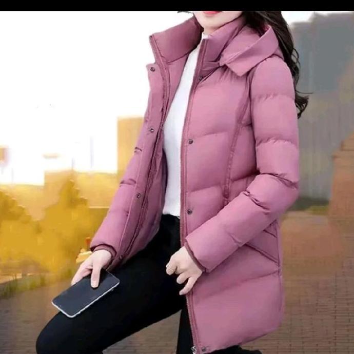 jacket winter wanita/ jacket tebal/jacket musim dingin keren kasual wateroof Jaket Casual Kerah Panj