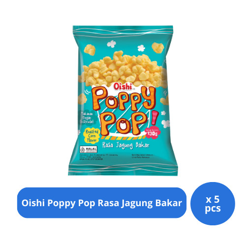 Oishi Poppy Pop Rasa Jagung Bakar 130 g x 5 pcs