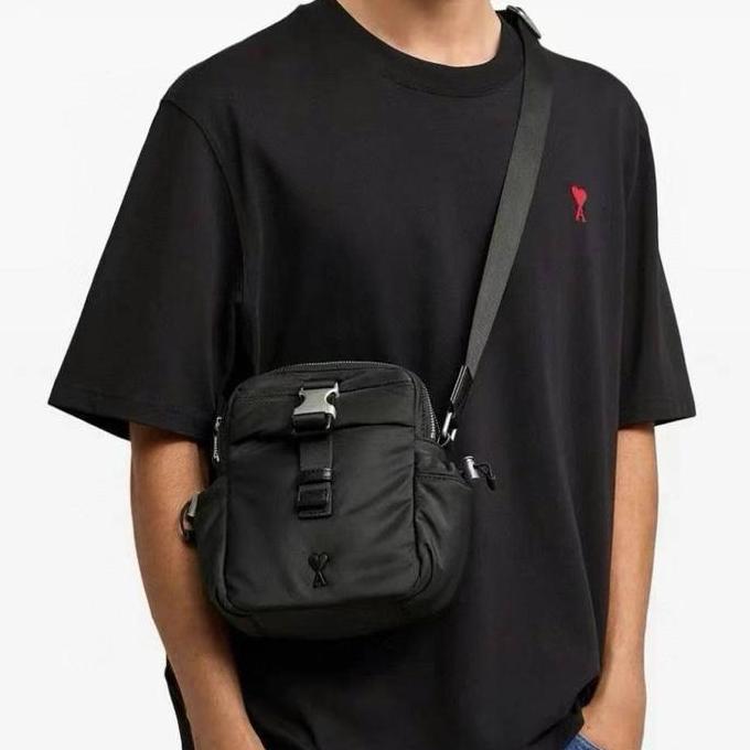 AMI PARIS "AMI DE COEUR" MESSENGER BAG