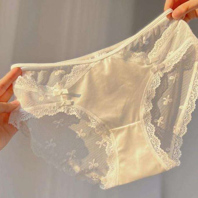 Murah JC126 CD Wanita Celana Dalam Satin Sexy Soft Motif Pita Ribbon Kualitas Bagus Pendek Dewasa No