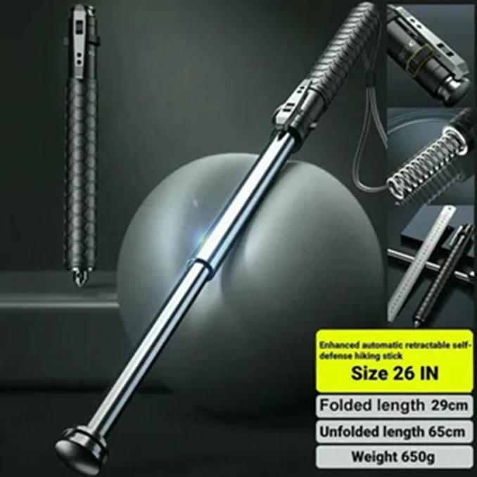 Terjangkau Baton Stick Titanium Trekking Pole Multifungsi Tongkat Camping Hiking Lipat Naik Gunung M