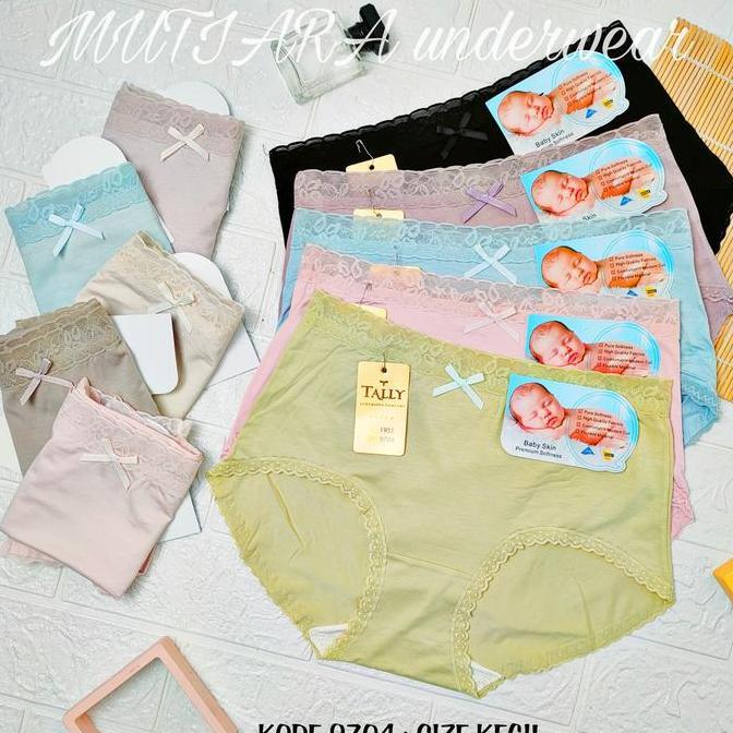 Murah Celana Dalam Baby Skin TALLY 9704 & 9705 Ukuran Besar Dan Kecil Celana Dalam Wanita Bahan Baby