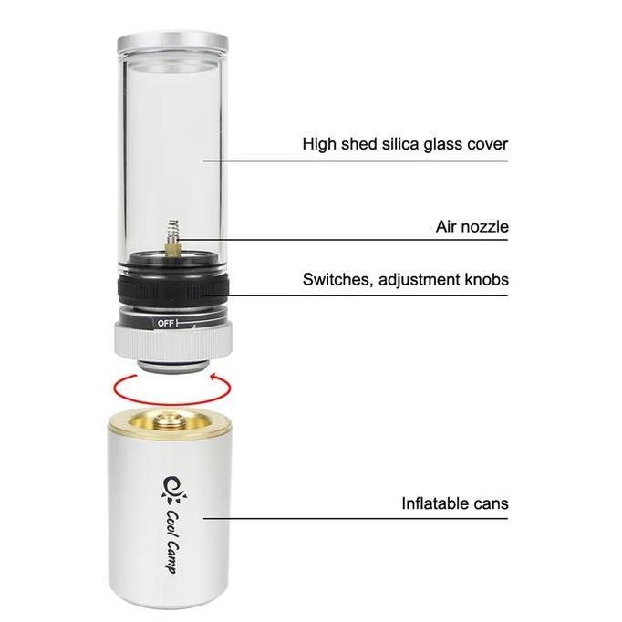 Diskon Coolcamp Portable Gas Lantern Lampu Lilin Gas Outdoor Camping
