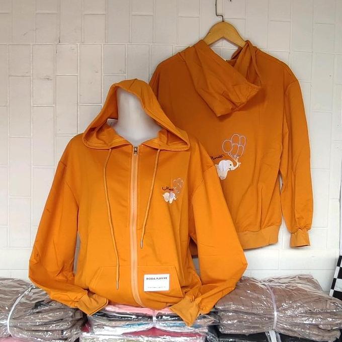 Hooide jaket import bordir jacket kaos wanita