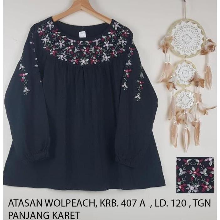 New- ATASAN PUTIH BORDIR BIG SIZE JUMBO XXL XXXL BORDIRAN ATASAN WANITA