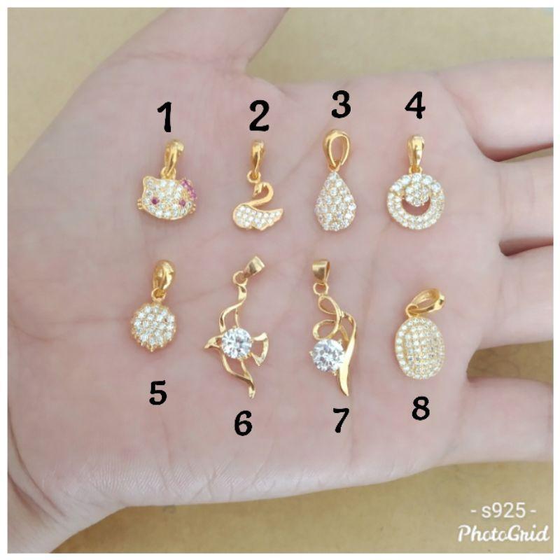 Liontin Mata Mata Fashion Perak925 Lapis Kuning /Liontin Wanita Kuning Ltgbgold