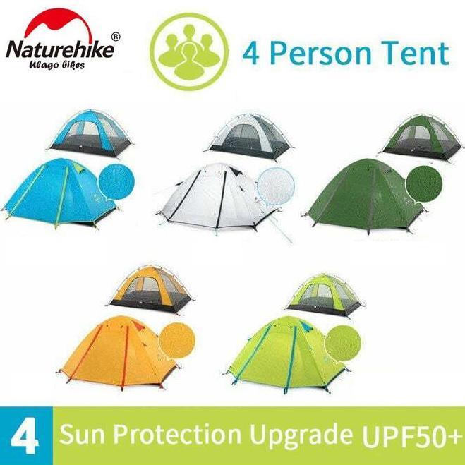 Terlaris Tenda 4P Light Naturehike Nh18Z044 Professional P-Series Extra Ringan Camping Outdoor 4 Ora