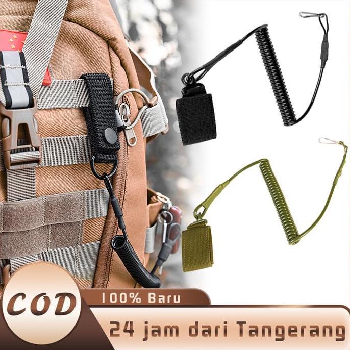 NUWAX Tali Pengaman Pistol Lanyard Tali Pengaman Pistol Spring Safety Strap