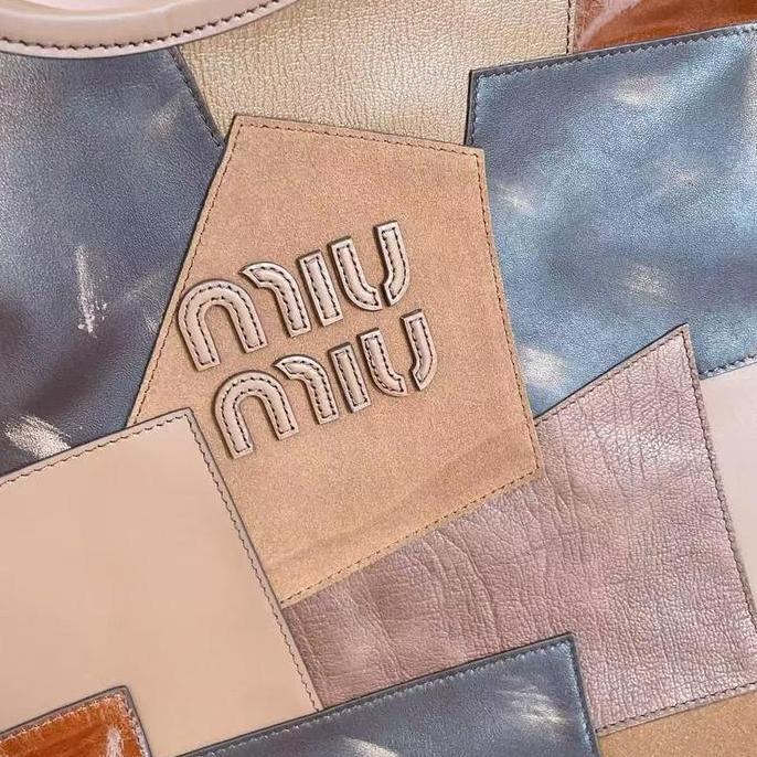 MIU IVY PATCHWORK TOTE BAG