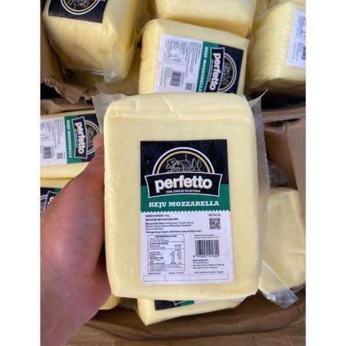 New- Keju Mozzarella Perfetto kemasan 1kg Mozzarella Cheese keju Keju perfetto mozzarella