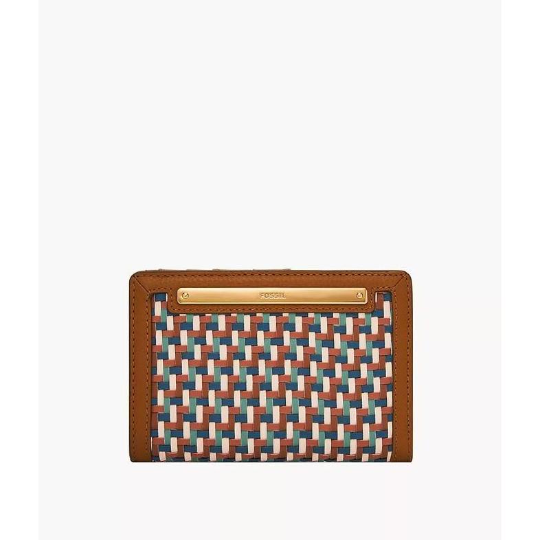 Fossil Liza Leather Blue Multi Dompet Wanita SL10040-403
