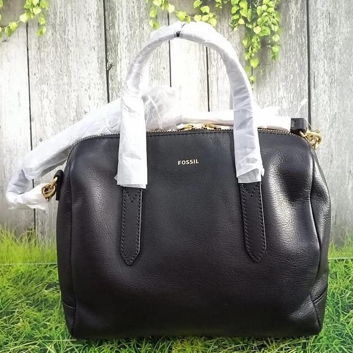 fossil sydney satchel black