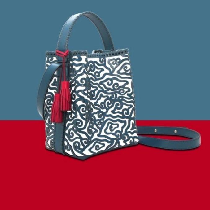 Tas Bucket wanita Ella & glo heritage Sundari tosca