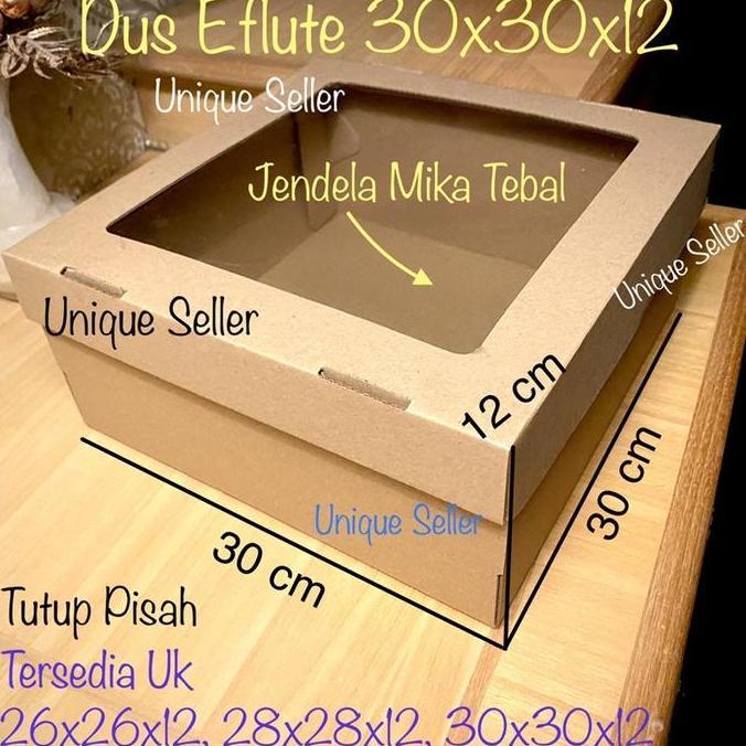 [Isi5] Dus Box Kotak Hampers 30x30x12 EFLUTE / Dus Coklat Eflute 30 x 30 x 12 / Dus Box Kotak Packin