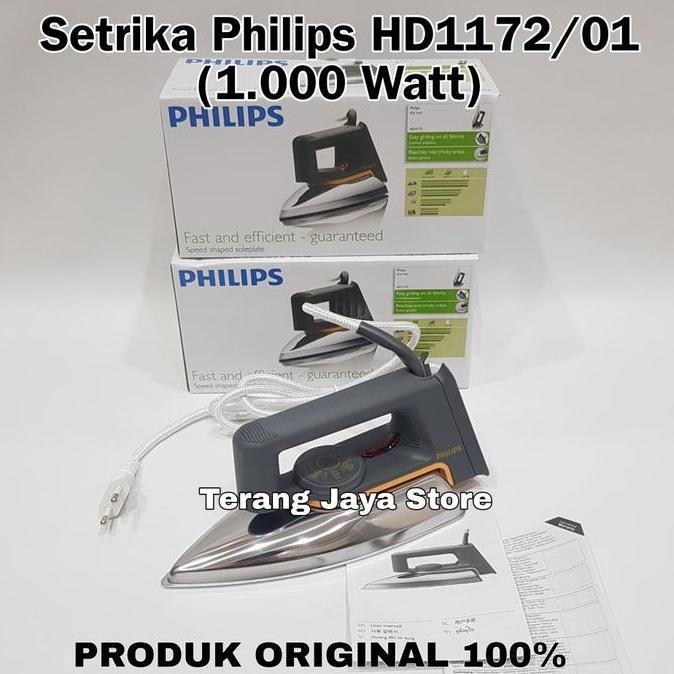 PHILIPS Dry Iron HD1172 Setrika Philips HD1172 Strika Philips HD1172