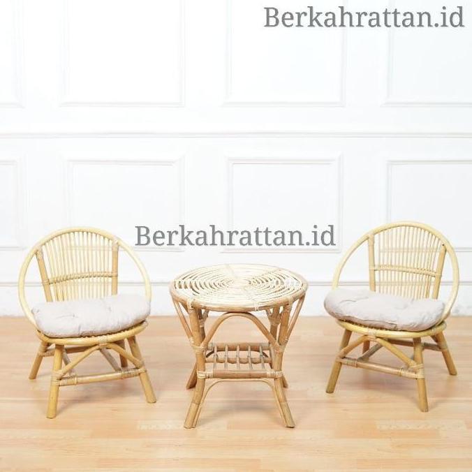 Kursi Teras Rotan Momon Minimalis 1 set  Kursi Teras rotan Depan Rumah Outdoor