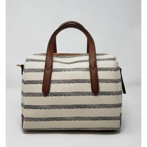 Tas wanita fossil SHB1922558 sydney satchel natural striped ms ori