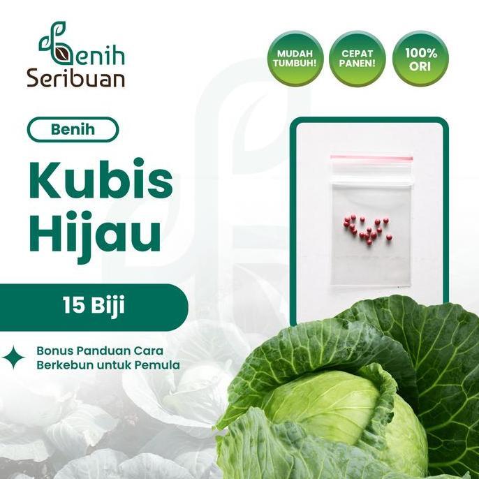 10 Benih Kol Kubis Hijau F1 Sehati Dataran Rendah Bibit Sayuran Seribu