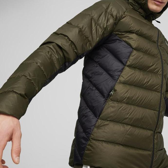 Demode_21 - PUMA PackLite Down Dark Olive Pria | Jaket Premium Hangat Winter Original