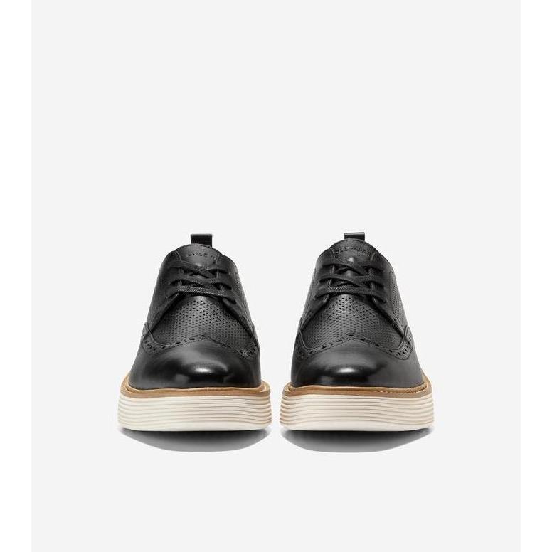 Cole Haan Women Orinalgrand Platform Wingtip Oxford - Sepatu Wanita (Hitam)