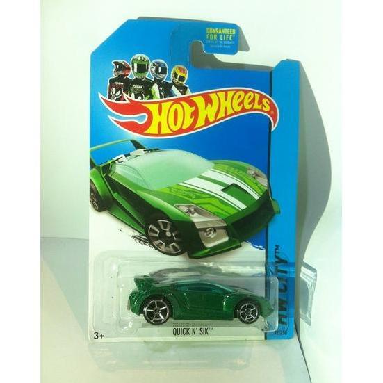 Hot Wheels. 2014 HW City Speed Team - Quick N Sik. Metalflake Green OH5 MATTEL
