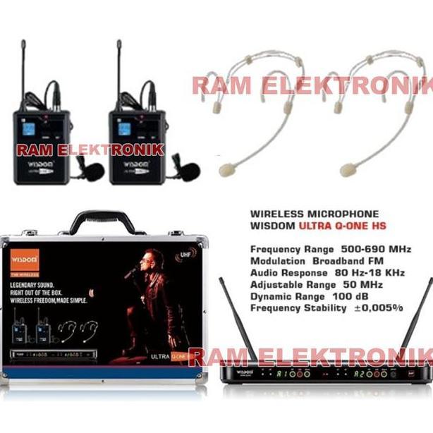 MIC WIRELESS WISDOM ULTRA Q-ONE HS 2 JEPIT HEADSET ORIGINAL ORIGINAL DAN TERPERCAYA