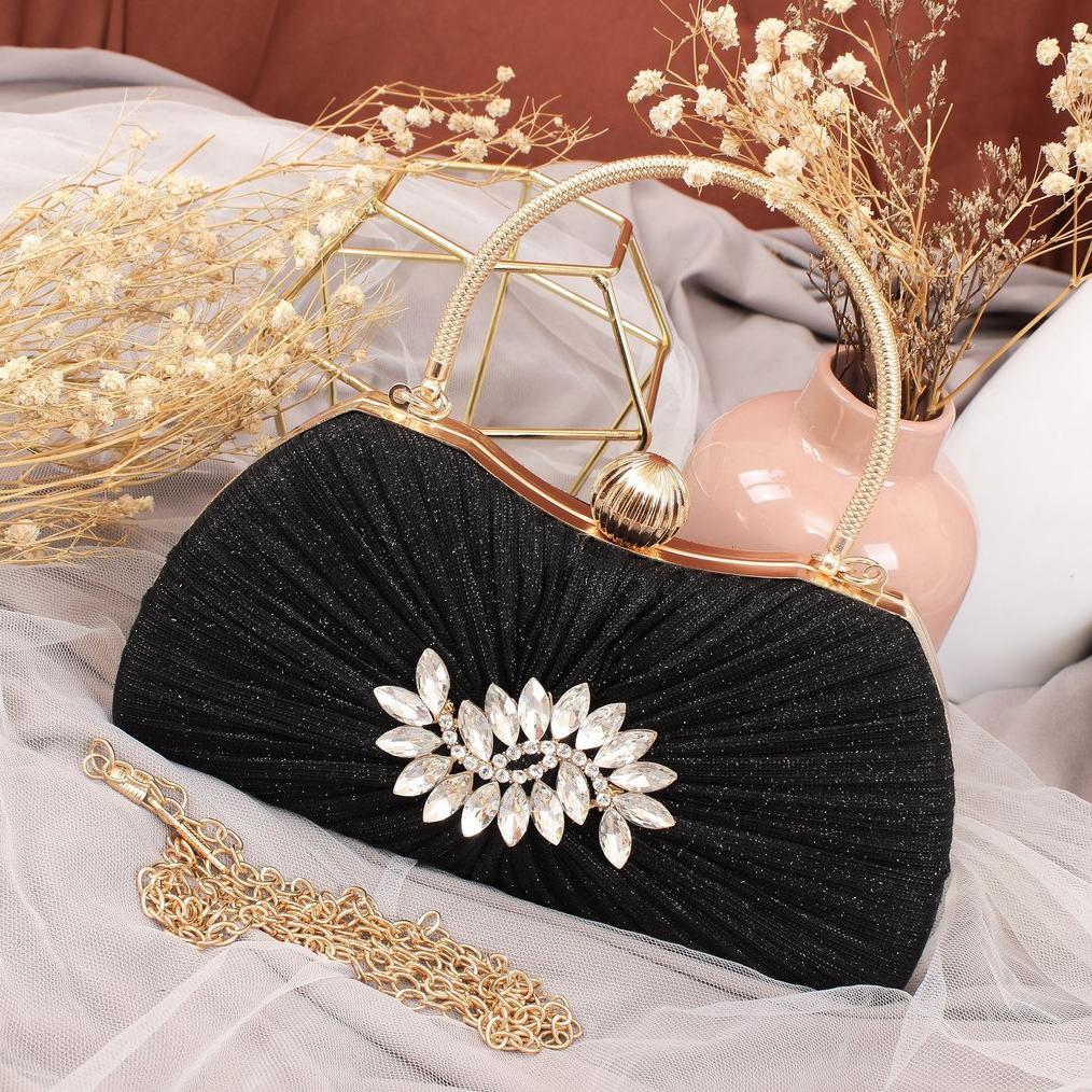 PREMIUM` DISKON MV_Marvelouz MV137643 tas Handbag pesta elegant ada tali rantai