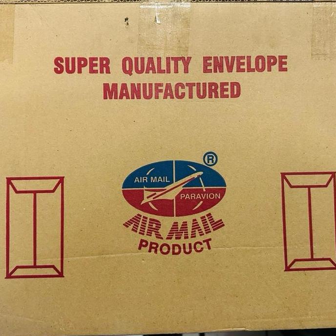 TERBARU - Amplop Coklat Airmail Polos Tanpa Tali 310 312