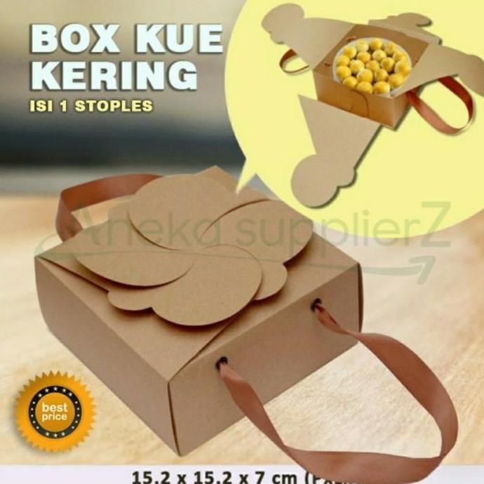 Best- Kotak Dus Box Kue Kering Toples KEMBANG - Isi 2