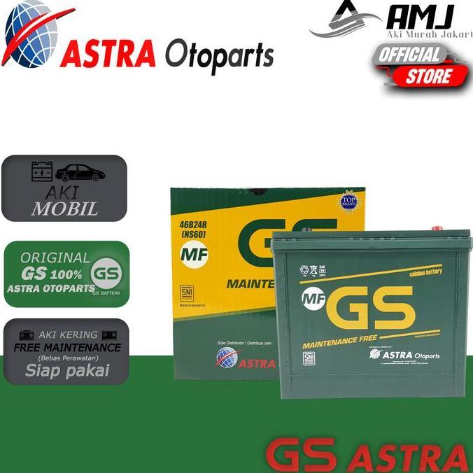 GS MF Astra Aki Mobil Toyota Avanza NS60 - 45Ah Aki Kering